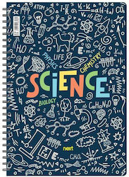 Next Σπιράλ Τετράδιο Ριγέ 105 Φύλλων Science Πολύχρωμο