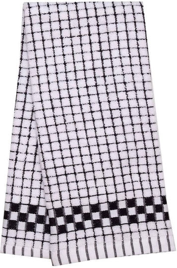 Viopros Carol Tea Towel 100% Cotton Black 45x75cm