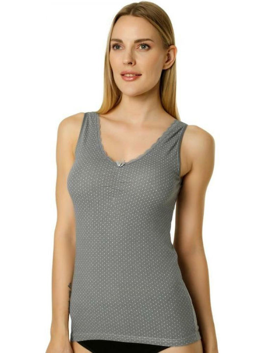 Sexen mit Spaghetti-Träger Dark Grey Damen T-Shirt
