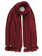 Doca Women's Wool Scarf Burgundy