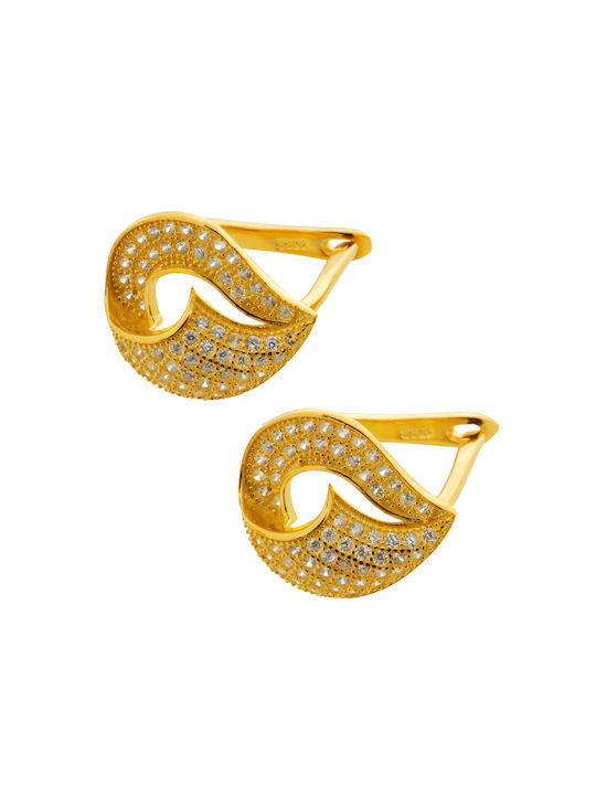 Silverline Earrings made of Silver Gold Plated