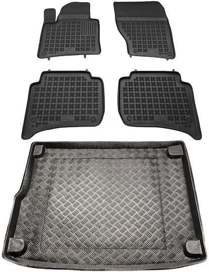 Rezaw Plast Set of Front and Rear Mats 5pcs for Volkswagen Touareg 2011 2014 Black