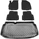 Rezaw Plast Auto Fußmatten Satz Vorder- und Rückseite 5 Stück für Chevrolet Aveo 2011 2020 Schwarze