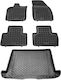 Rezaw Plast Set of Front and Rear Mats 5pcs for Volvo V50 2004 2012 Black