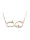 Personal Jewel Necklace Infinity from Gold Plated Silver with Zircon