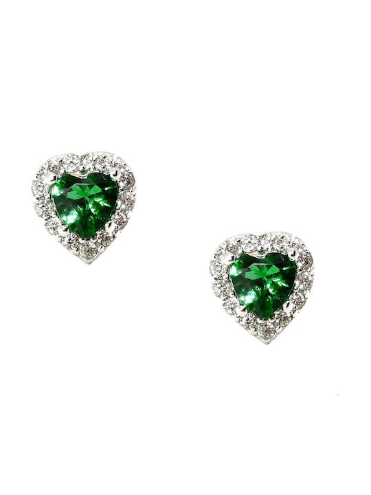 Art d or Earrings made of White Gold with Stones