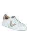 Tenis Piel Glitter Sneakers White