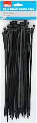 Hilka Plastic Cable Ties 400mm x 7.2mm in Black Colour (50 pcs)