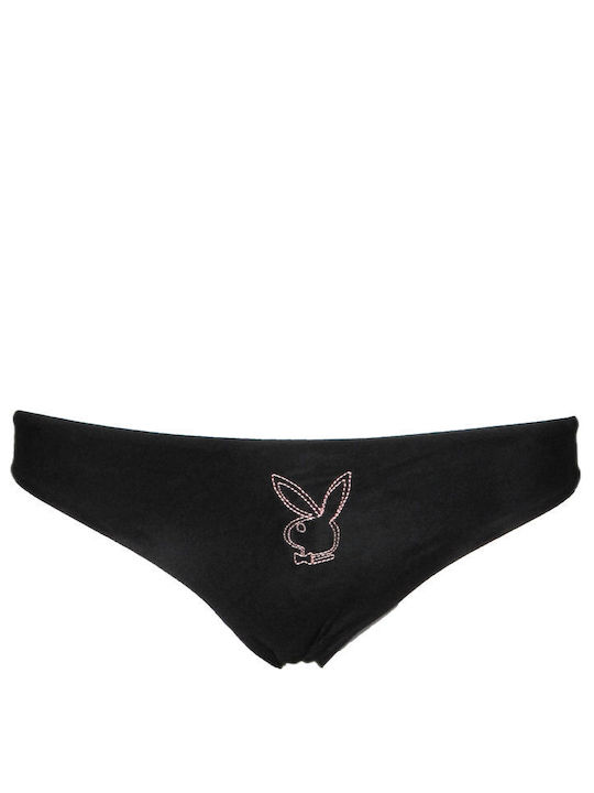 Playboy Damen Slip Schwarz