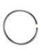Piercing.gr Nose Hoop Earring Made of Steel 10 x 10mm Silver