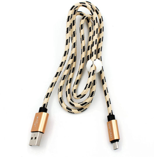 Regular USB 2.0 to micro USB Cable Χρυσό 1m (2TEC25)