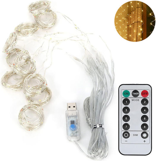 Lichter LED 3m. x 300cm Warmes Weiß USB Typ Vorhang 1Stück Lichter LED 3m. x 300cm Warmes Weiß USB Typ Vorhang 1Stück