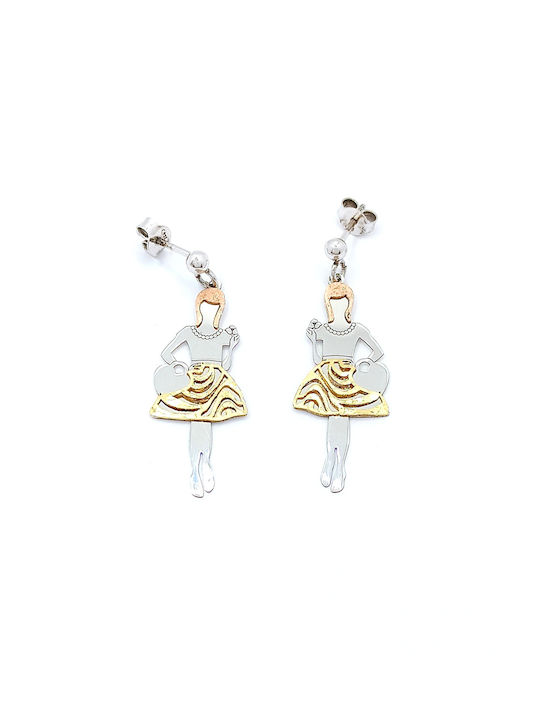 PS Silver Earrings made of Silver Gold Plated