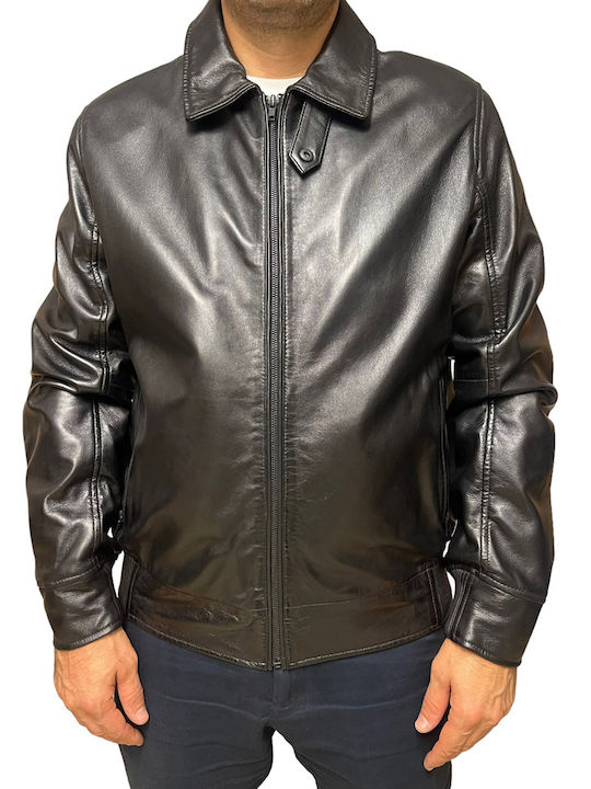 MARKOS LEATHER Men s Winter Leather Jacket BLACK ID 4560 BLACK Skroutz.eu