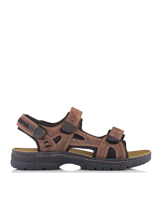 Bella Leder Herrensandalen in Braun Farbe