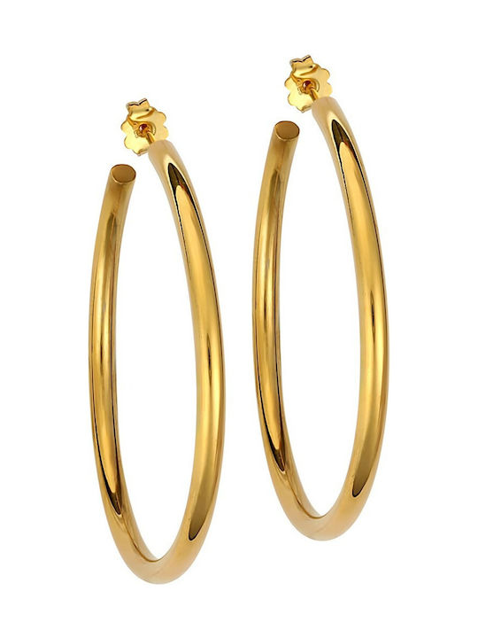 Verorama Earrings Hoops made of Silver Gold Plated