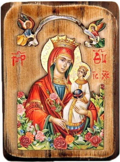 IconsGR Εικόνα Άξιον Εστί Ξύλινη 18x13εκ.