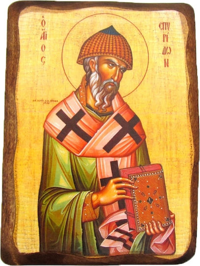 IconsGR Εικόνα Heiliger Spyridon Hölzernes
