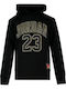 Fleece Hanorac Copii cu Glugă Black