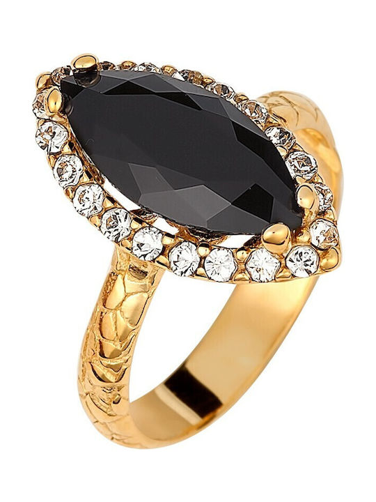 Women's Gold Plated Ring with Stone