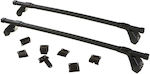 Hermes Roof Bars Metallic Gs1 110cm. (with Roof Rack Legs) Black