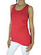 Perfect Women's Athletic Blouse Sleeveless Red
