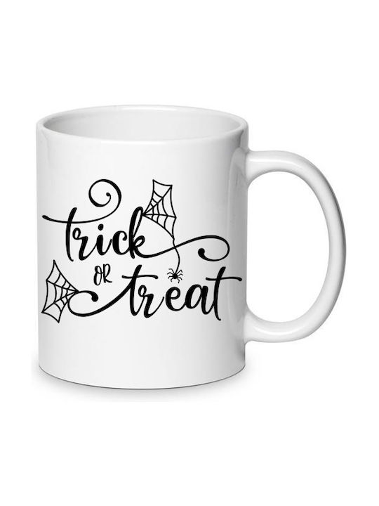 Halloween Tasse Keramik Weiß 330ml 1Stück