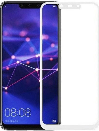 9h 5D 0.3mm Full Face Tempered Glass Λευκό (Huawei Mate 20 Lite)