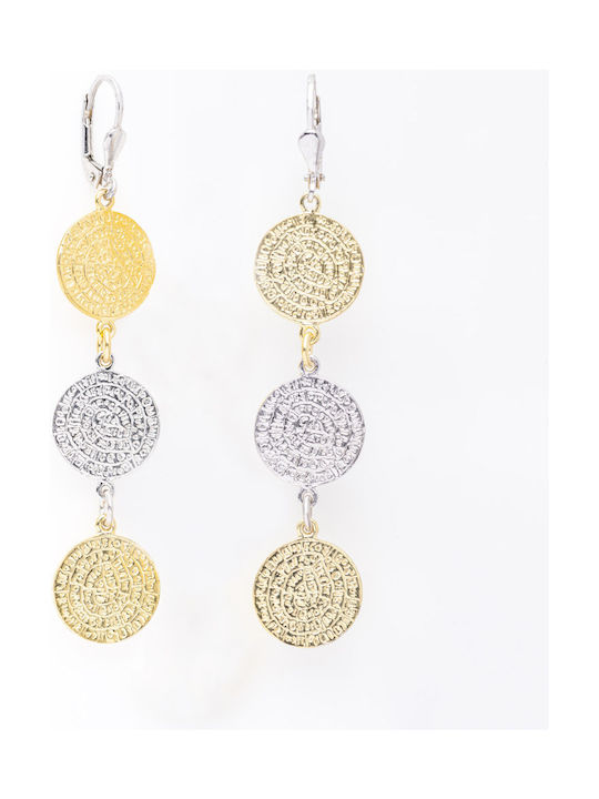 Earrings Pendants made of Silver Gold Plated