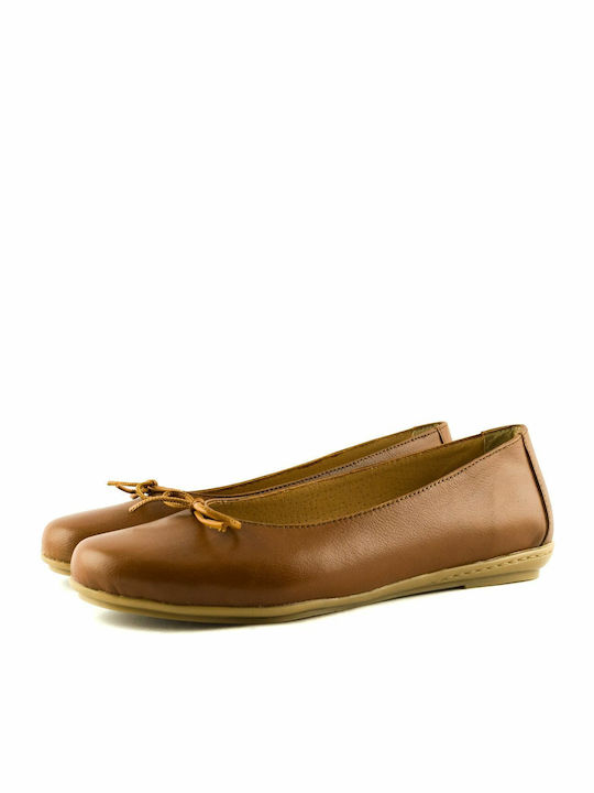 Love4shoes Ballerinas Tabac Brown