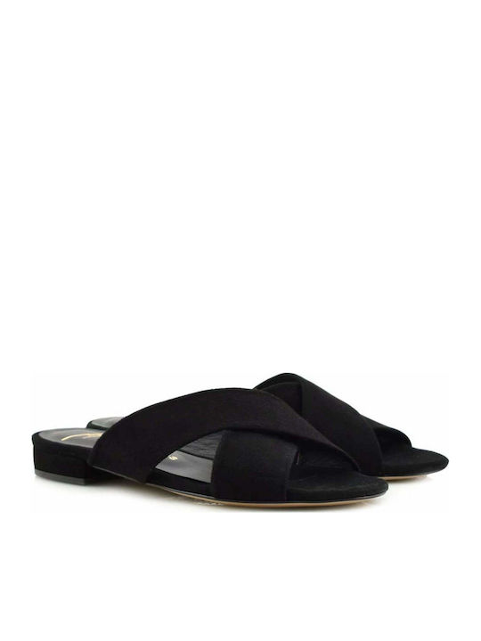 Flache Sandalen für Damen in Schwarz Farbe