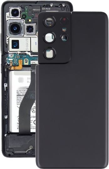 Batterieabdeckung Schwarz für Galaxy S21 Ultra 5G