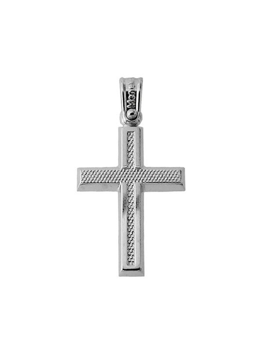 Xrisokosmima Men's White Gold Cross 14K