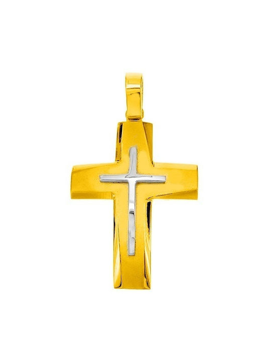 Xrisokosmima Herren Gold Kreuz 9K