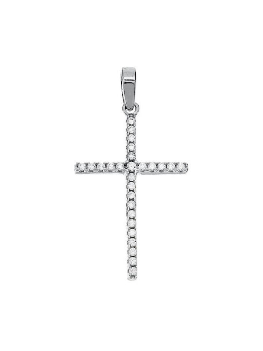 Xrisokosmima White Gold Cross 14K