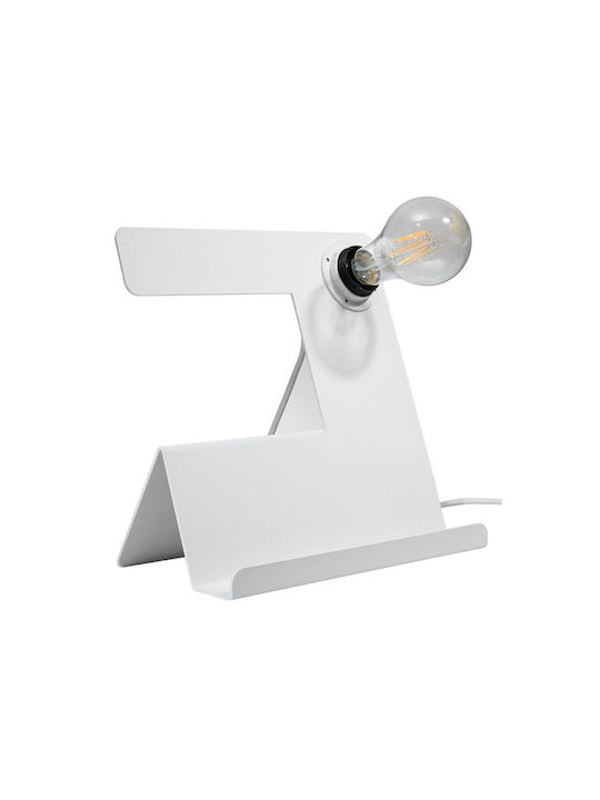 Sollux Tischlampe Dekorative Lampe mit Fassung für Lampe E27 Weiß
