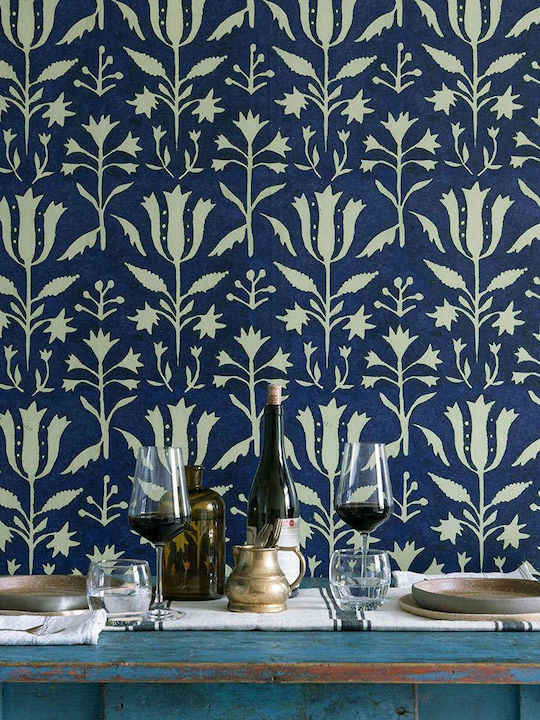 Wallpaper Navy Blue L1000xW52cm