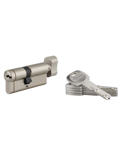 Thirard Zylinderschloss Sicherheits 70mm (40-30) mit Knauf Silber