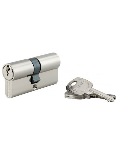 Thirard Lock Cylinder Security 65mm (30-35) with 3 Keys Silver