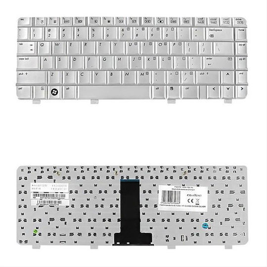 Qoltec Laptop Keyboard for HP without Frame in White Color 7568