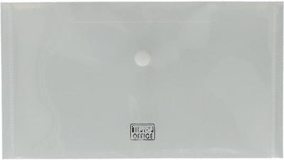 TipTop Office Folder Transparent with Button for Paper A5 White