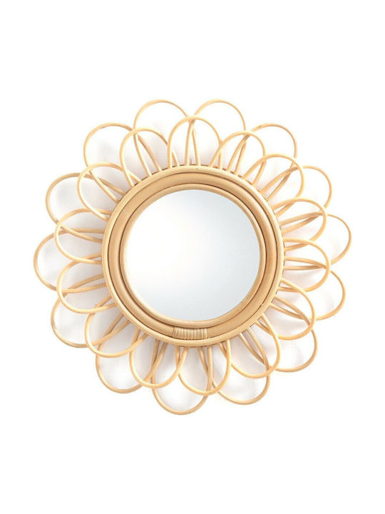 La Redoute Interieurs Oglindă de Perete cu Bej Ramă din Rattan Diametru 45cm 1buc