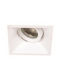 Gekas Square Plastic Recessed Spot with Socket GU10 White 9x9cm. 1pcs