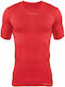 Errea David Men's Thermals Seamless Short Sleeve T-Shirt Red