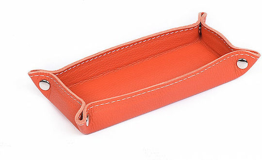 Pencil Case Din Piele În Culoare Portocalie 1 Bucată