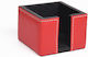Leather Pencil Case in Red Colour 9x9cm 1 Piece