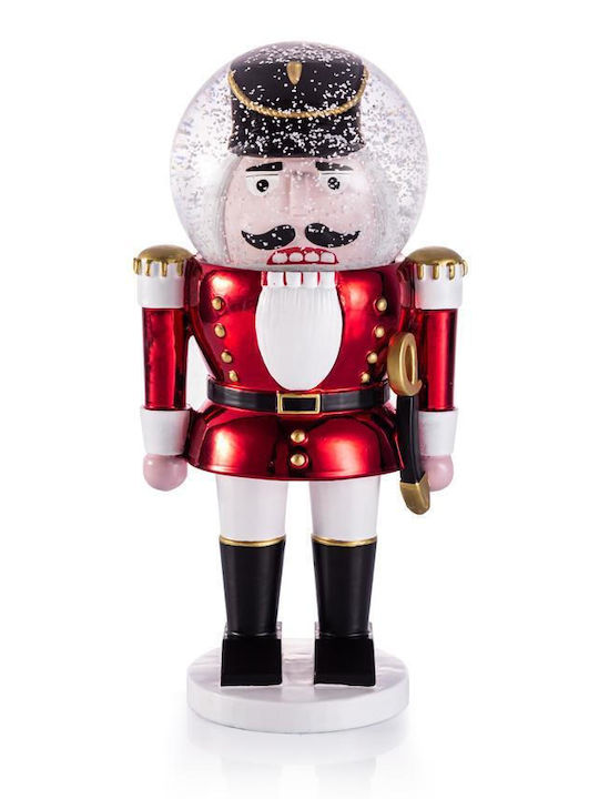 Donkey Nutcracker de Crăciun Red din Polyresin Înălțime 25cm.