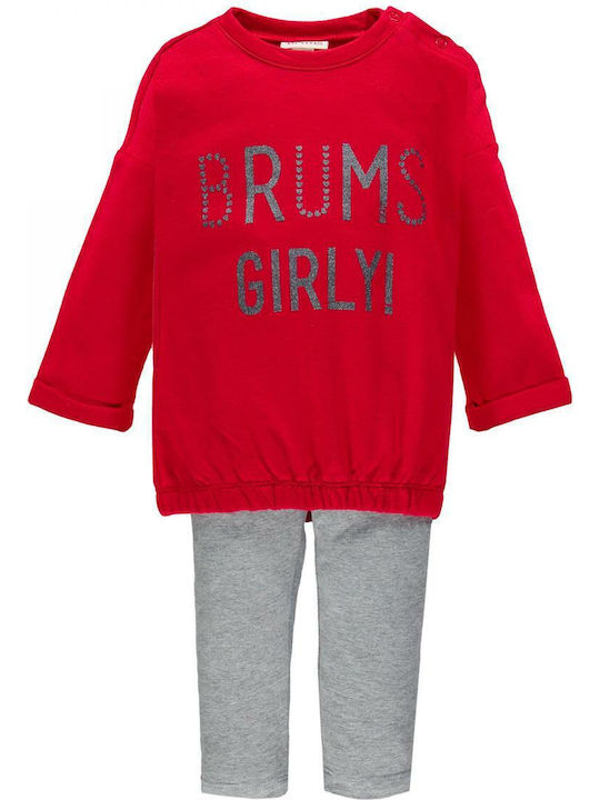 Brums Kids Set with Shorts Summer 2pcs Red