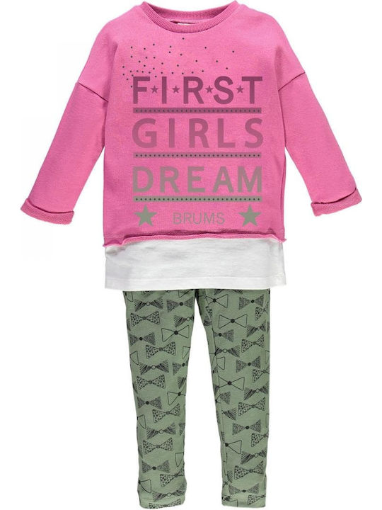 Brums Kids Set with Leggings Winter 2pcs Fuchsia