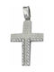 White Gold Cross 14K